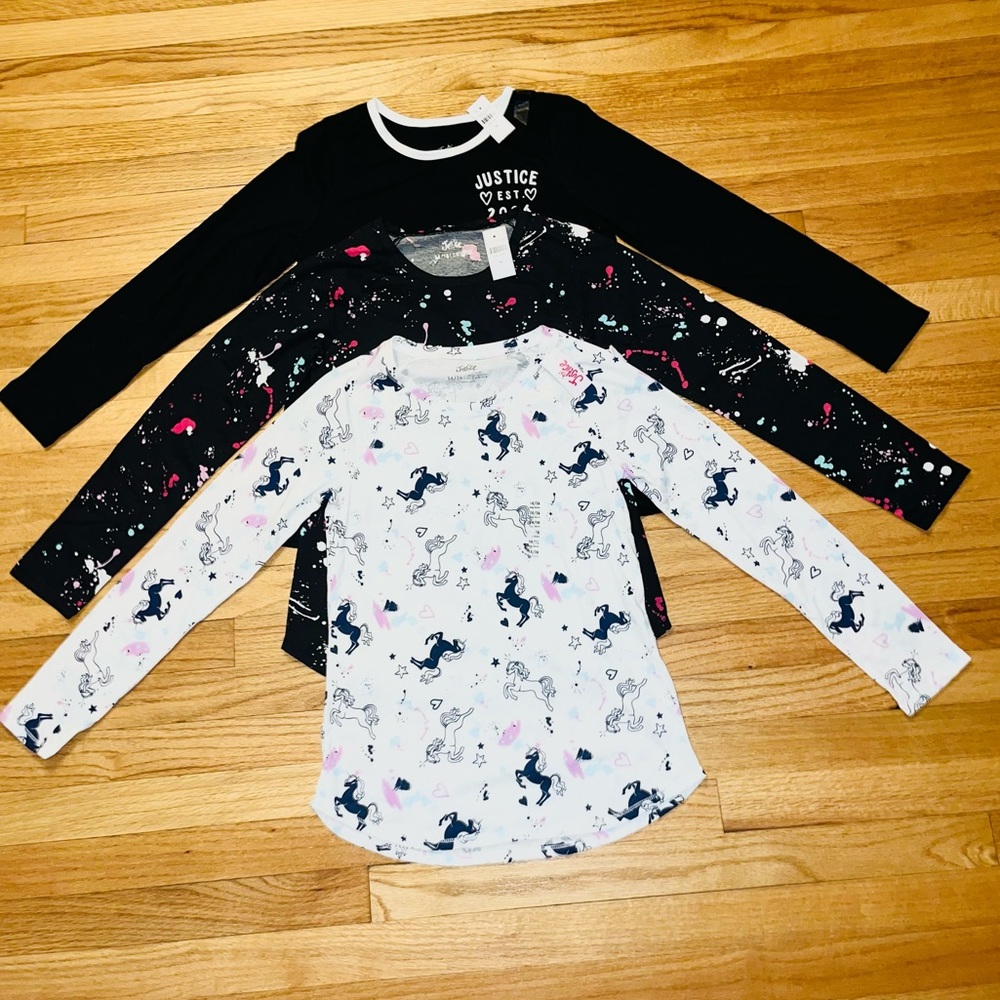 3 Pajama Tops. $15 For All 3 Tops. Size 14/16 From Justice…NWT.